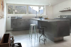 Stainless steel designer kitchen